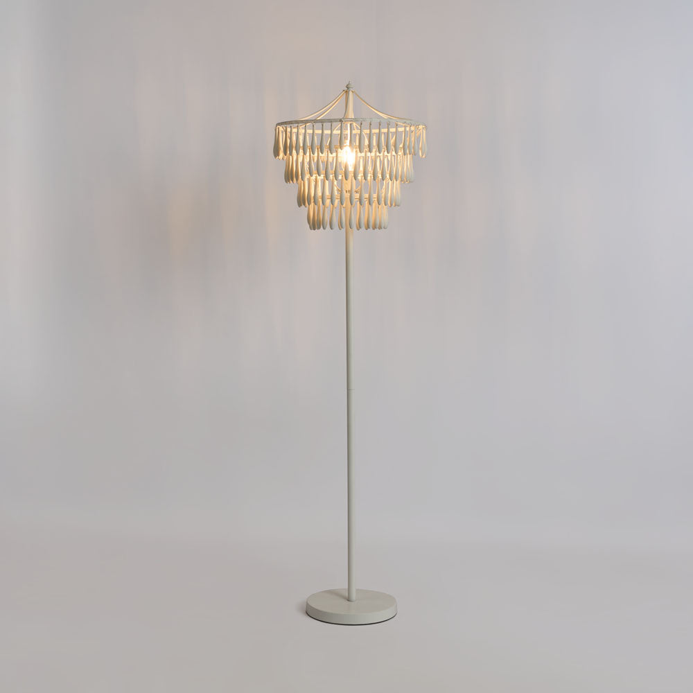Raindrop Chandelier Floor Lamp White