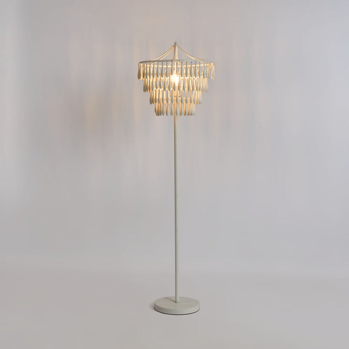 Raindrop Chandelier Floor Lamp White