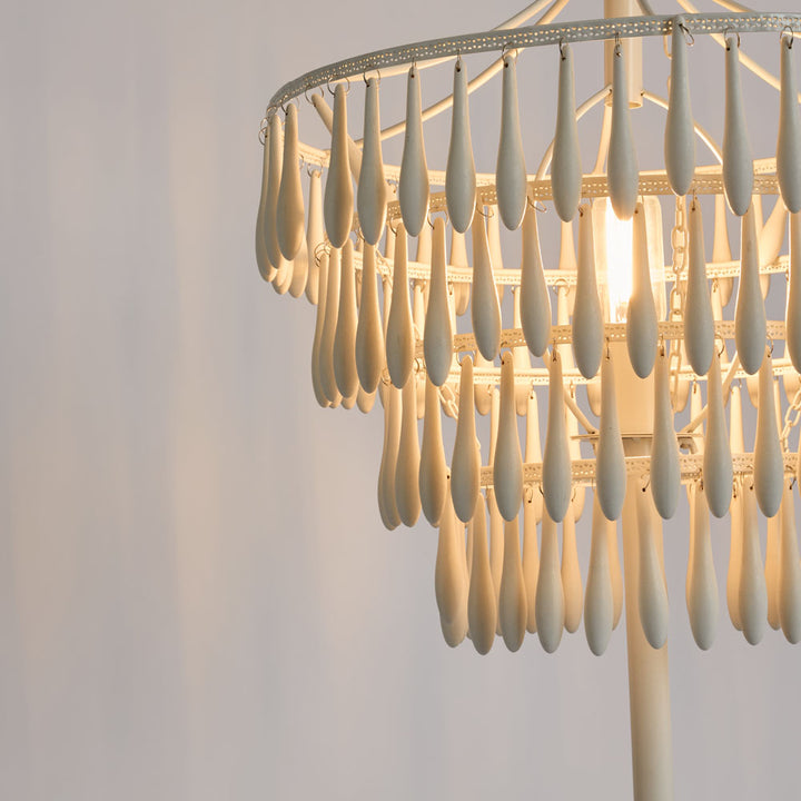 Raindrop Chandelier Floor Lamp White