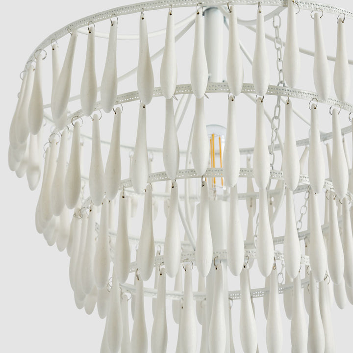 Raindrop Chandelier Floor Lamp White