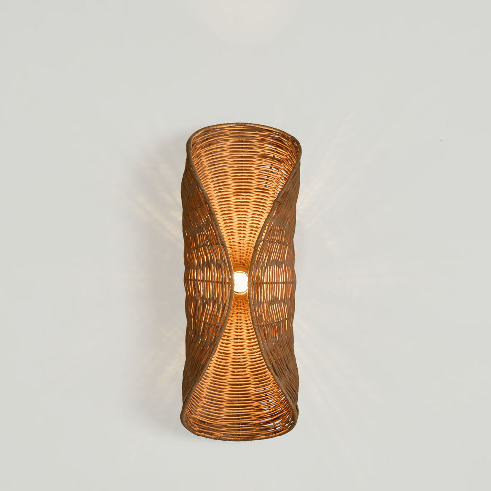 Crescent Rattan Wall Light Natural
