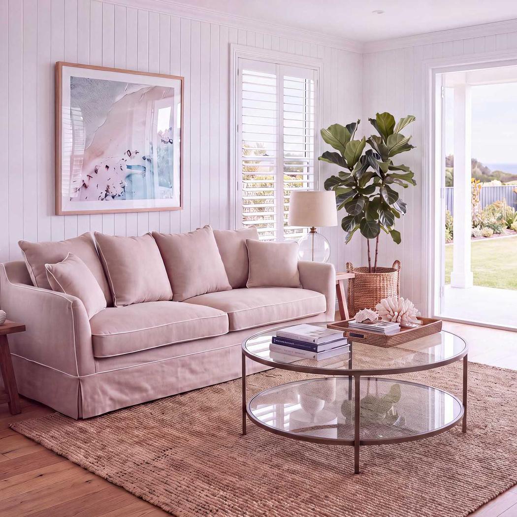 Palladium Brass Iron & Glass Coffee Table