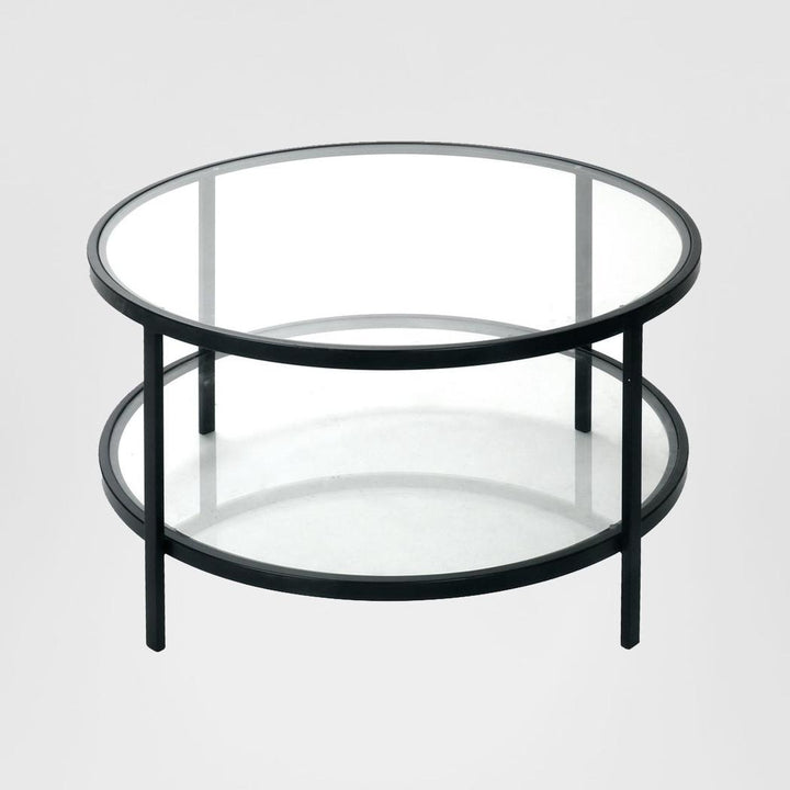 Palladium Black Iron & Glass Coffee Table