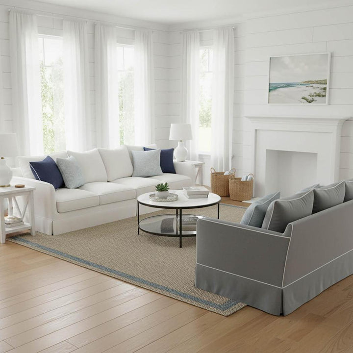 Palladium Black Iron Marble & Glass Coffee Table