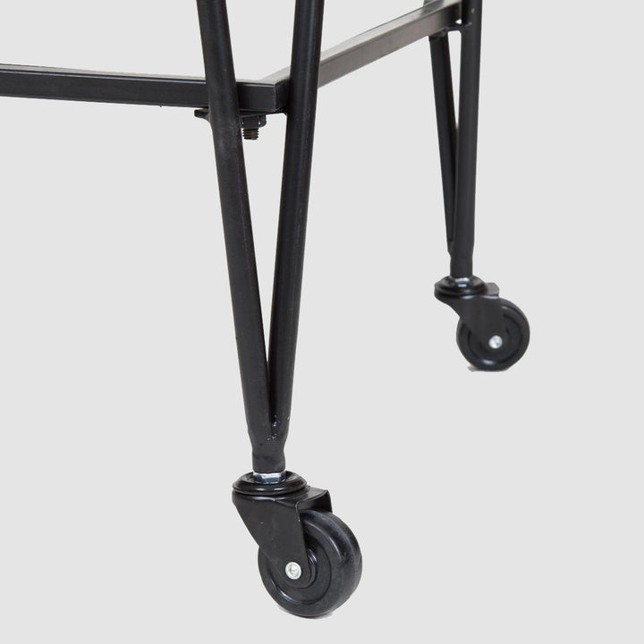 Lloyd Mirror Shelf Bar Cart Black