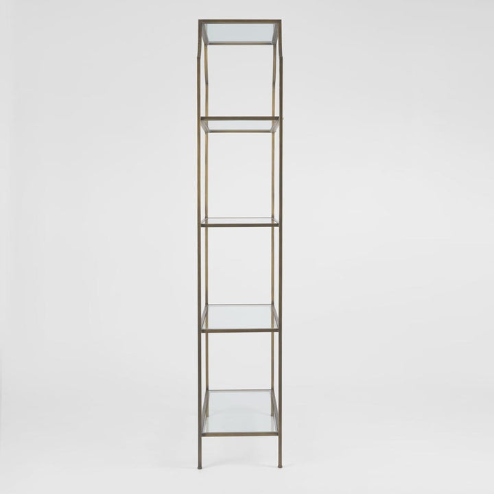 Palladium Brass Iron & Glass Shelf