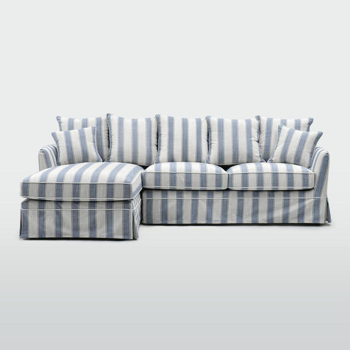 Slip Cover Only - Noosa Hamptons 2S RHF Blue Sky Stripe