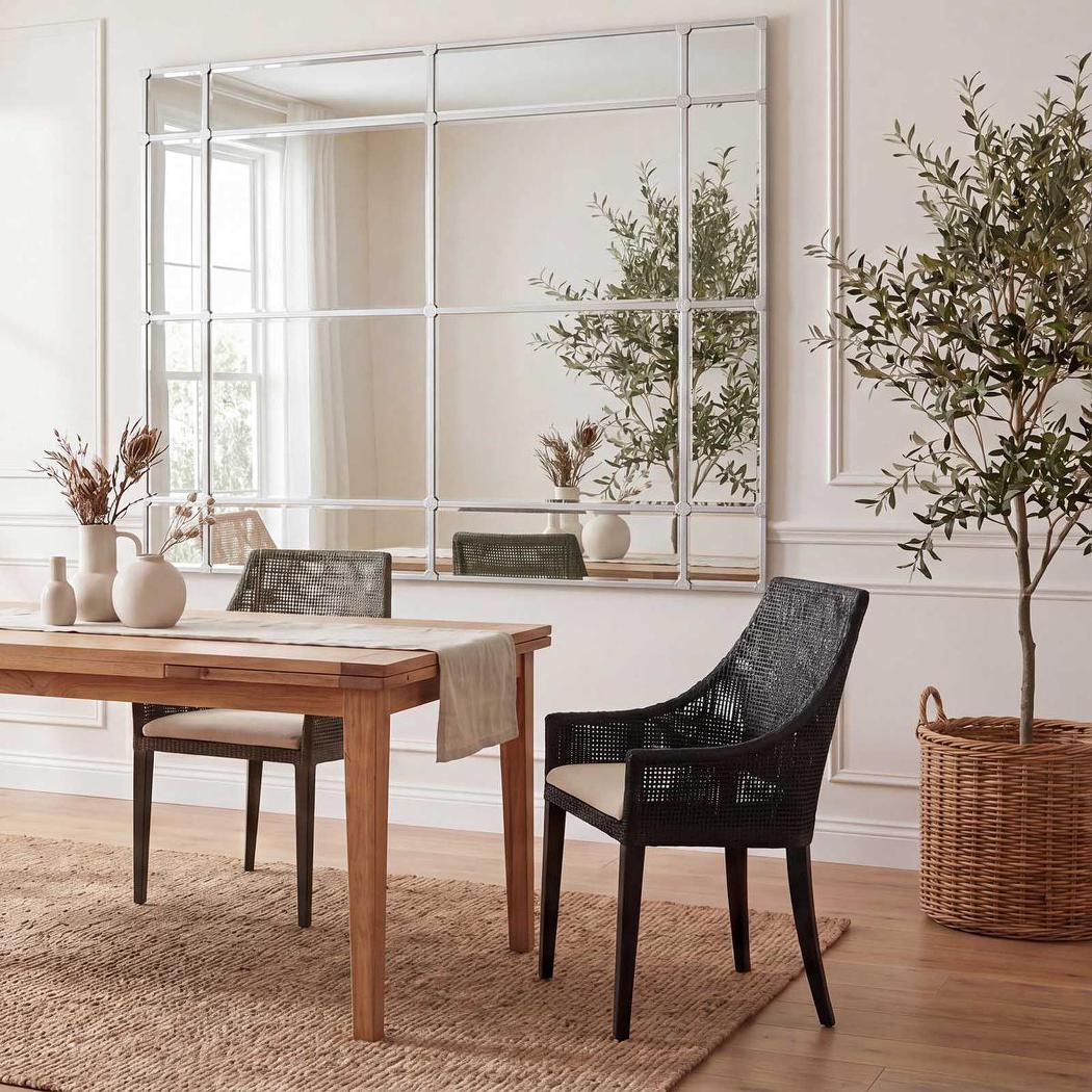 Charlotte Rattan Dining Chair Black
