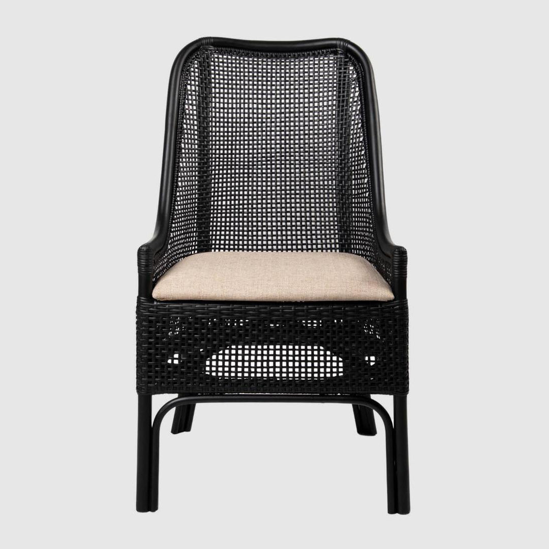 Victoria Hamptons Dining Chair Black