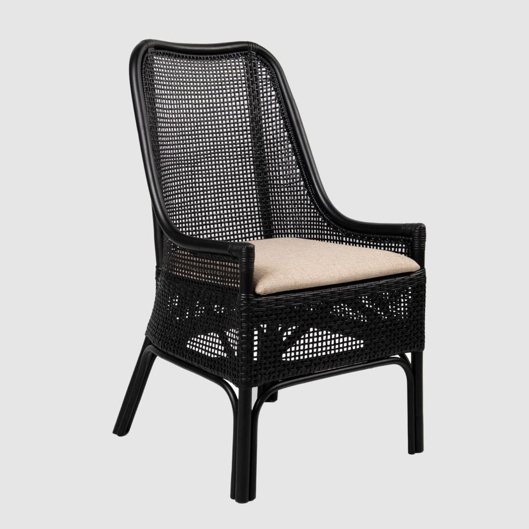 Victoria Hamptons Dining Chair Black