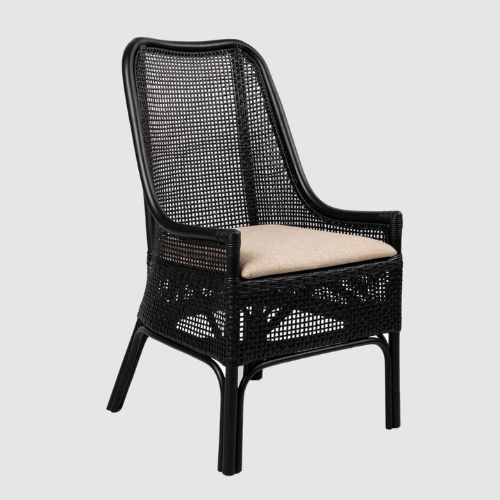 Victoria Hamptons Dining Chair Black