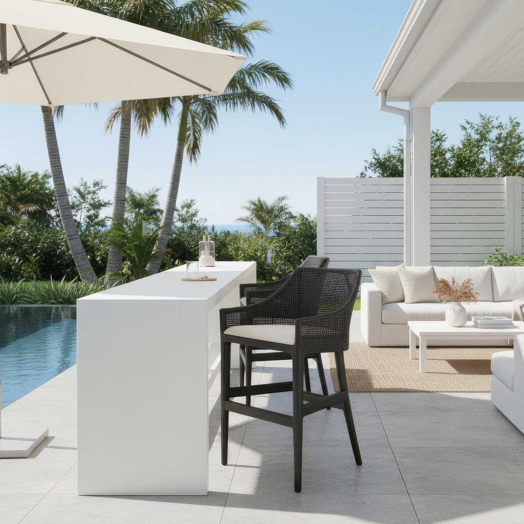 Charlotte Rattan Counter Stool