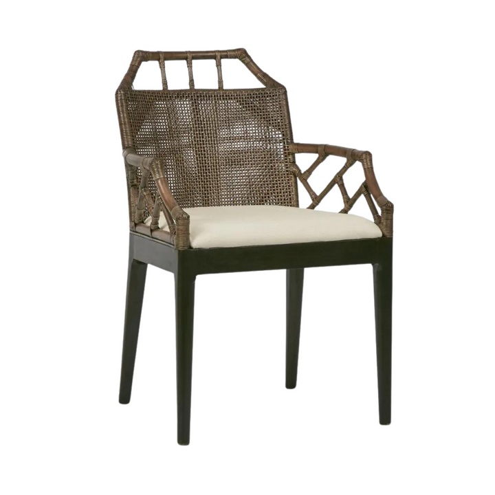 Baker Dining Chair with arms Soil Brown