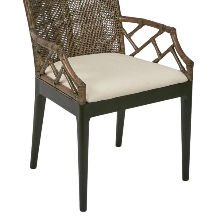 Baker Dining Chair with arms Soil Brown