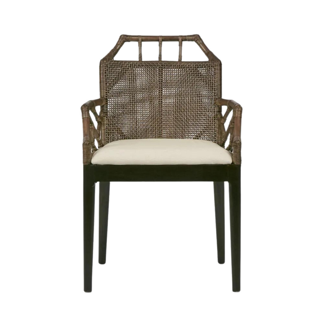 Baker Dining Chair with arms Soil Brown