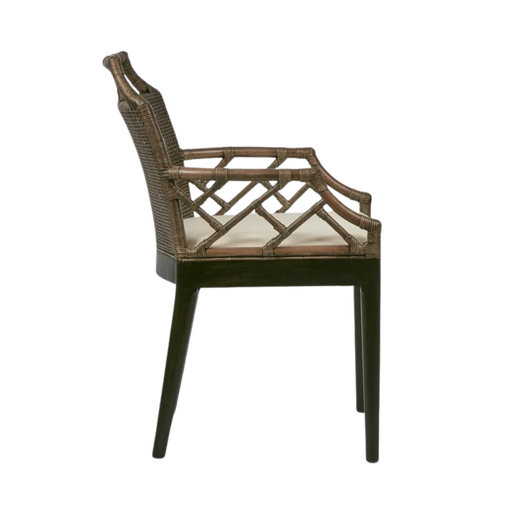 Baker Dining Chair with arms Soil Brown