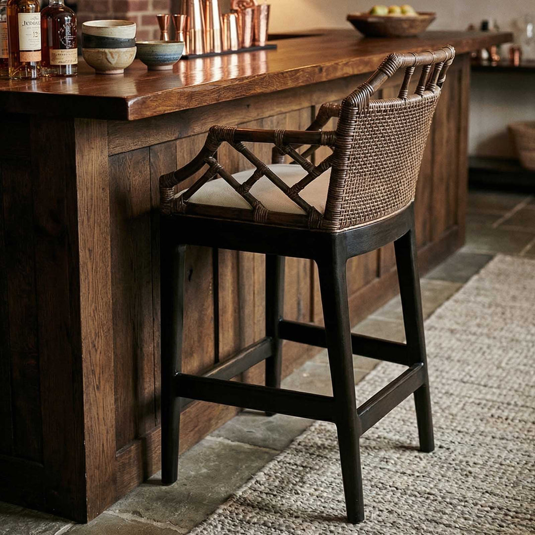 Baker Counter Stool with arms Soil Brown