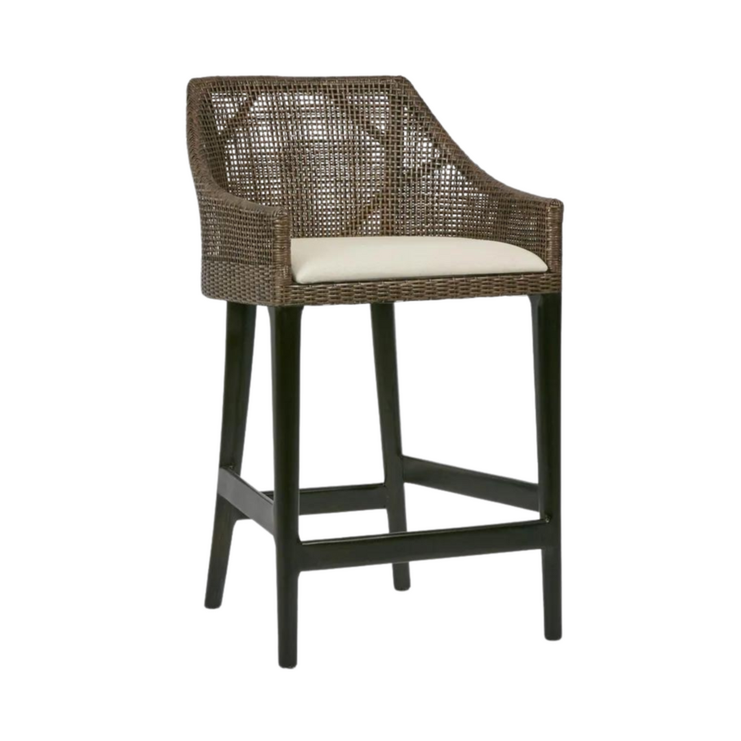 Charlotte Rattan Counter Stool Soil Brown