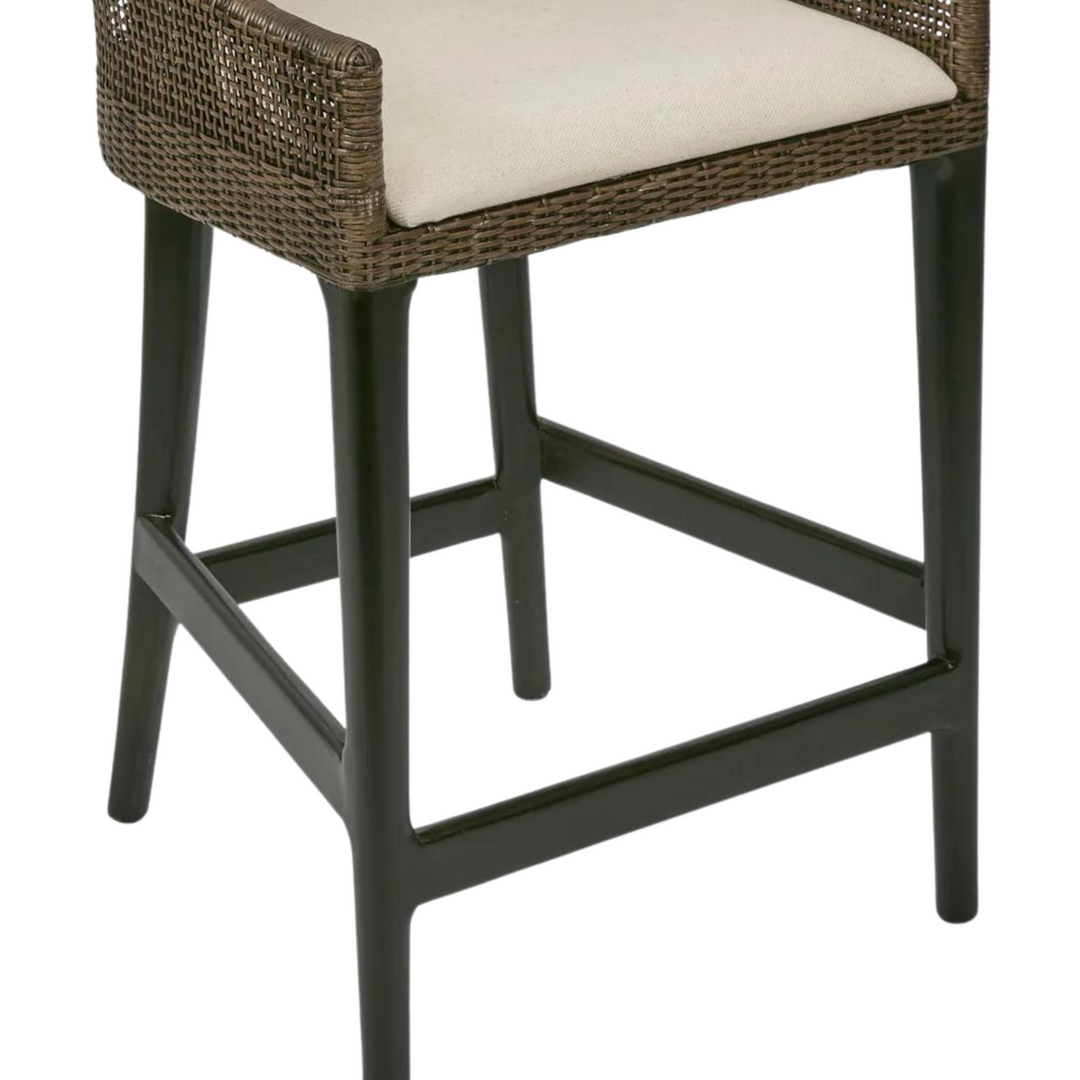 Charlotte Rattan Counter Stool Soil Brown