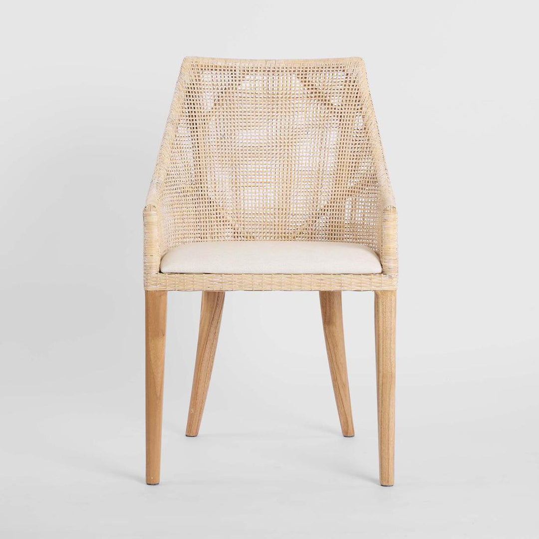 Charlotte Rattan Dining Chair Natural Whitewash