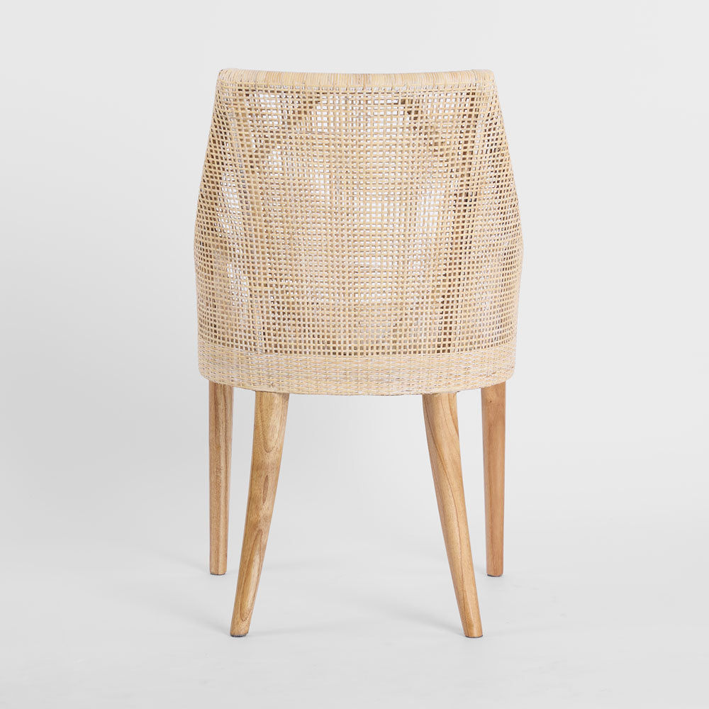 Charlotte Rattan Dining Chair Natural Whitewash
