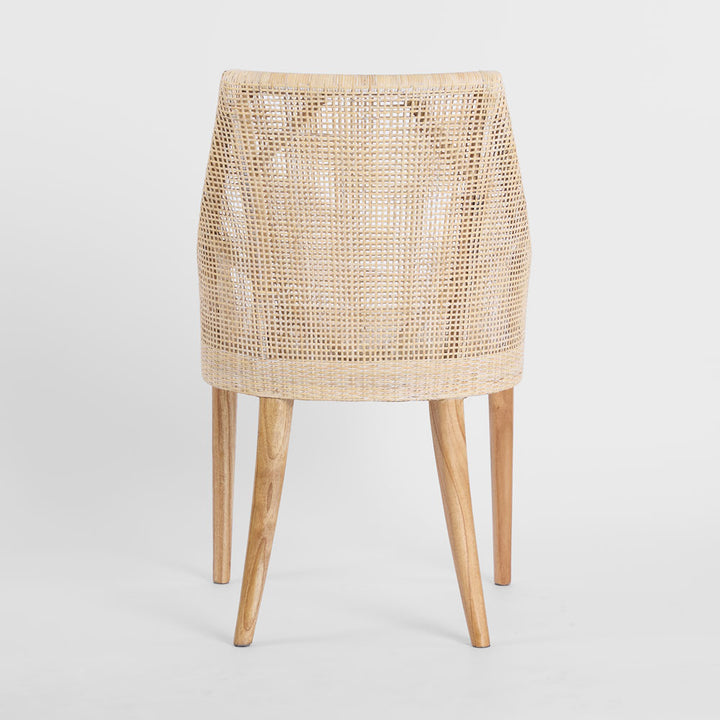 Charlotte Rattan Dining Chair Natural Whitewash