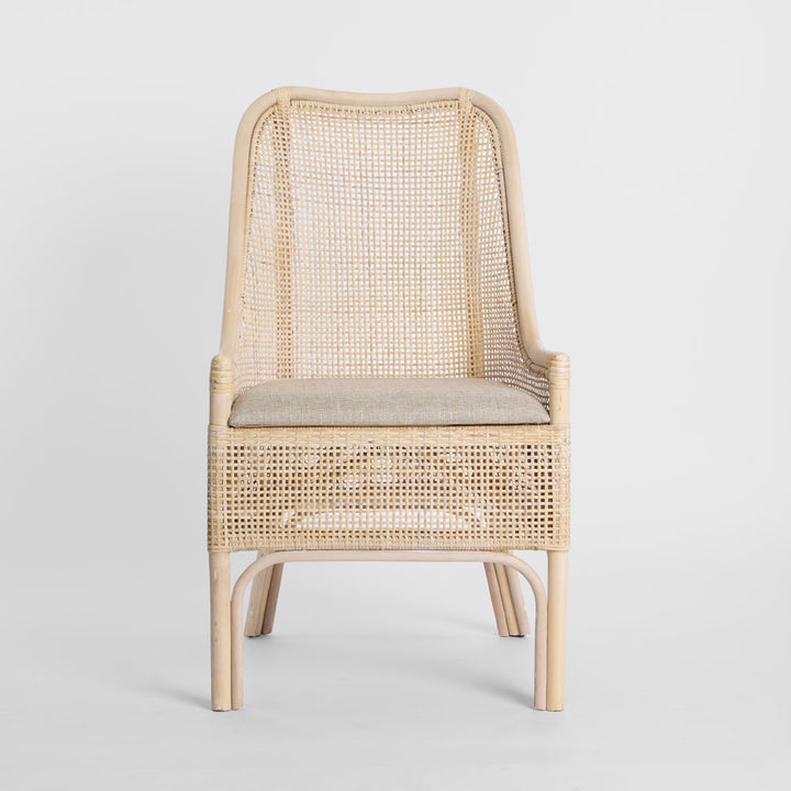 Victoria Hamptons Dining Chair Natural Whitewash