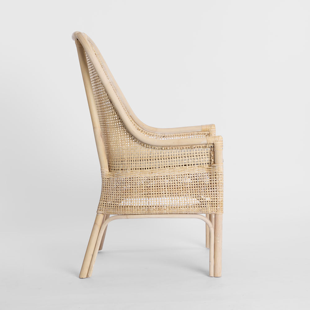 Victoria Hamptons Dining Chair Natural Whitewash