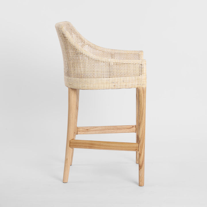 Charlotte Rattan Counter Stool Natural Whitewash