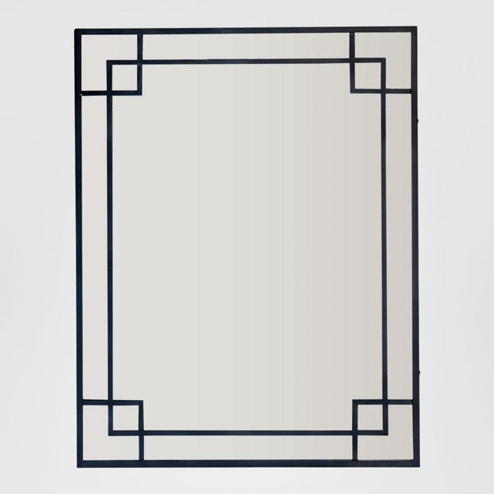 160Cm Black Mirror With Corner Detail
