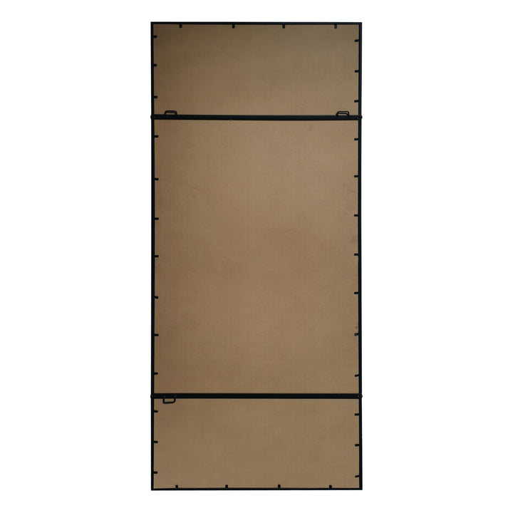 Morgan 12 Pane Rectangular Mirror Matt Black Finish