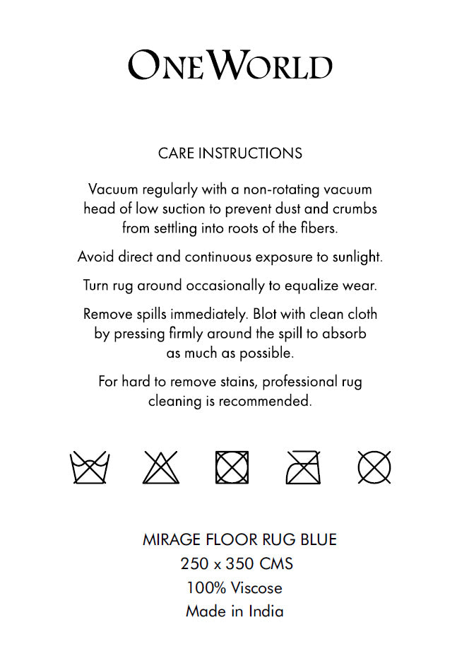 Mirage Floor Rug 250x350cm Blue