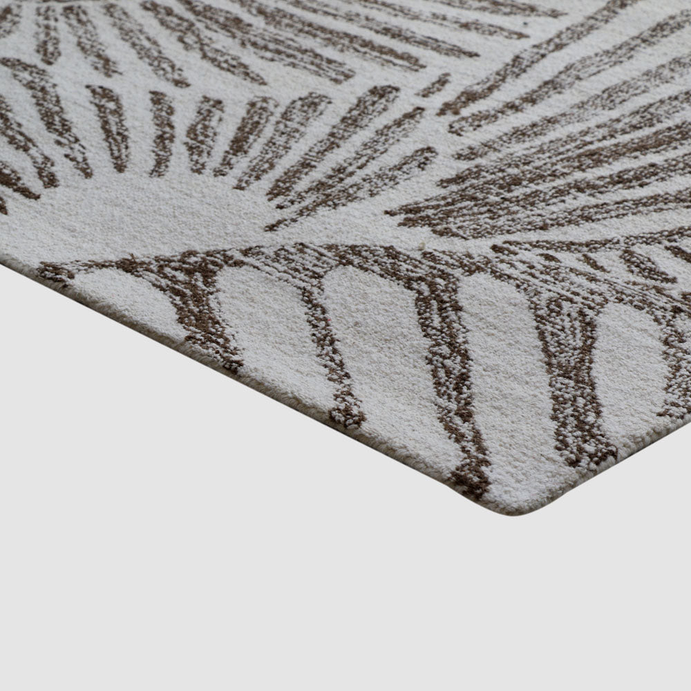 Paradise Hand-Tufted Wool Rug Ivory & Brown