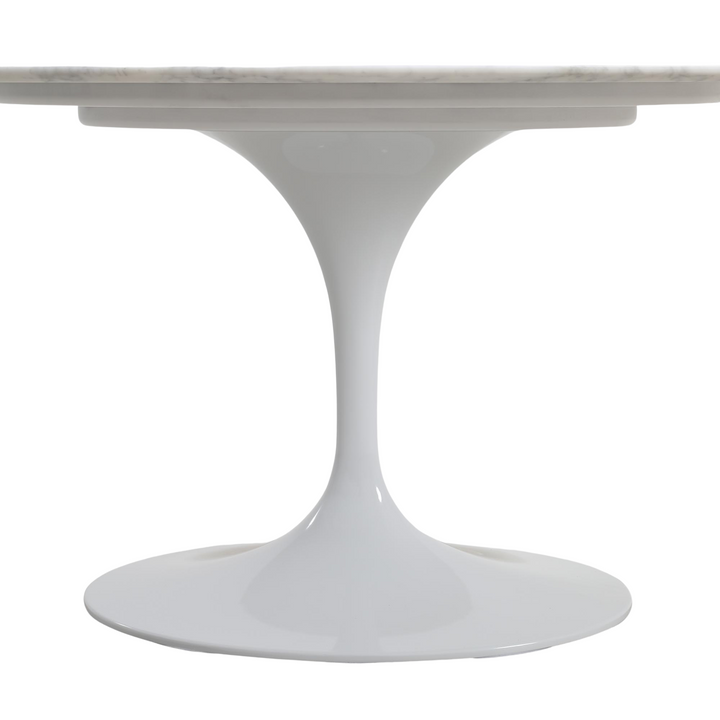 Aurora Oval Dining Table Marble White 200cm