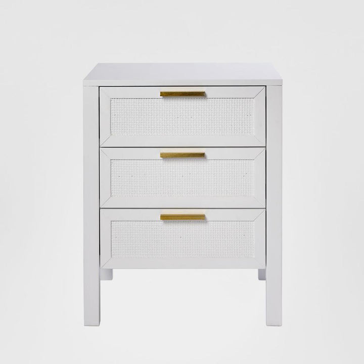 Santorini Bedside 3 Drawers White