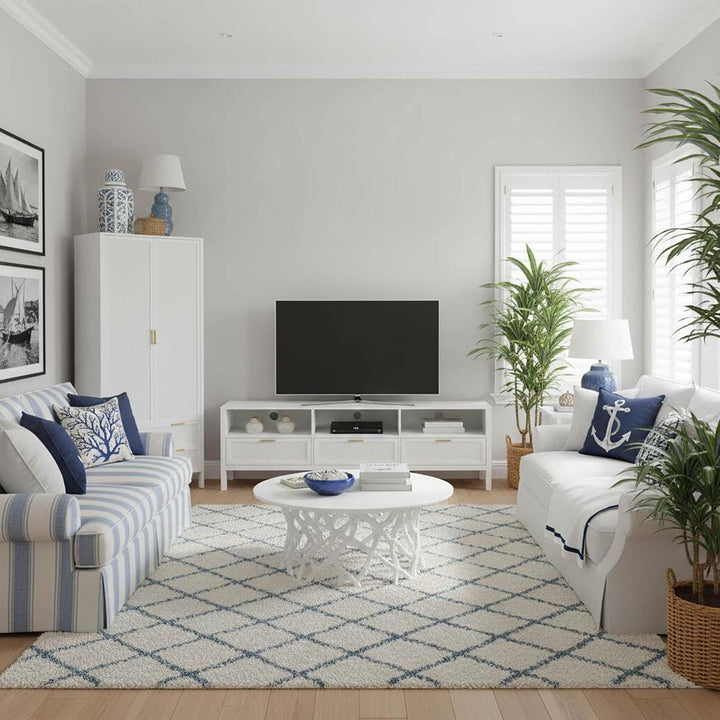 Santorini Large Media Unit White
