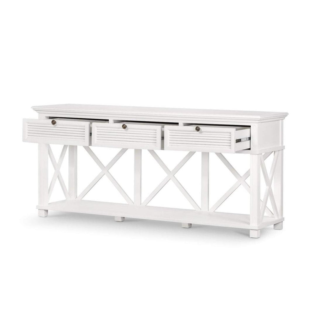 West Beach 3 Drawer Hamptons 190cm Console White