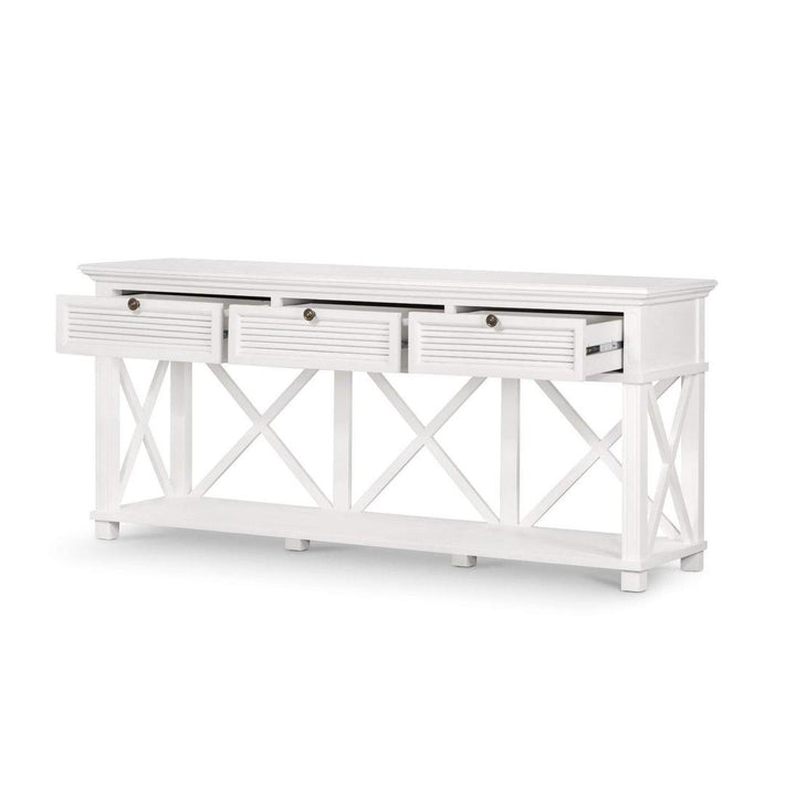 West Beach 3 Drawer Hamptons 190cm Console White