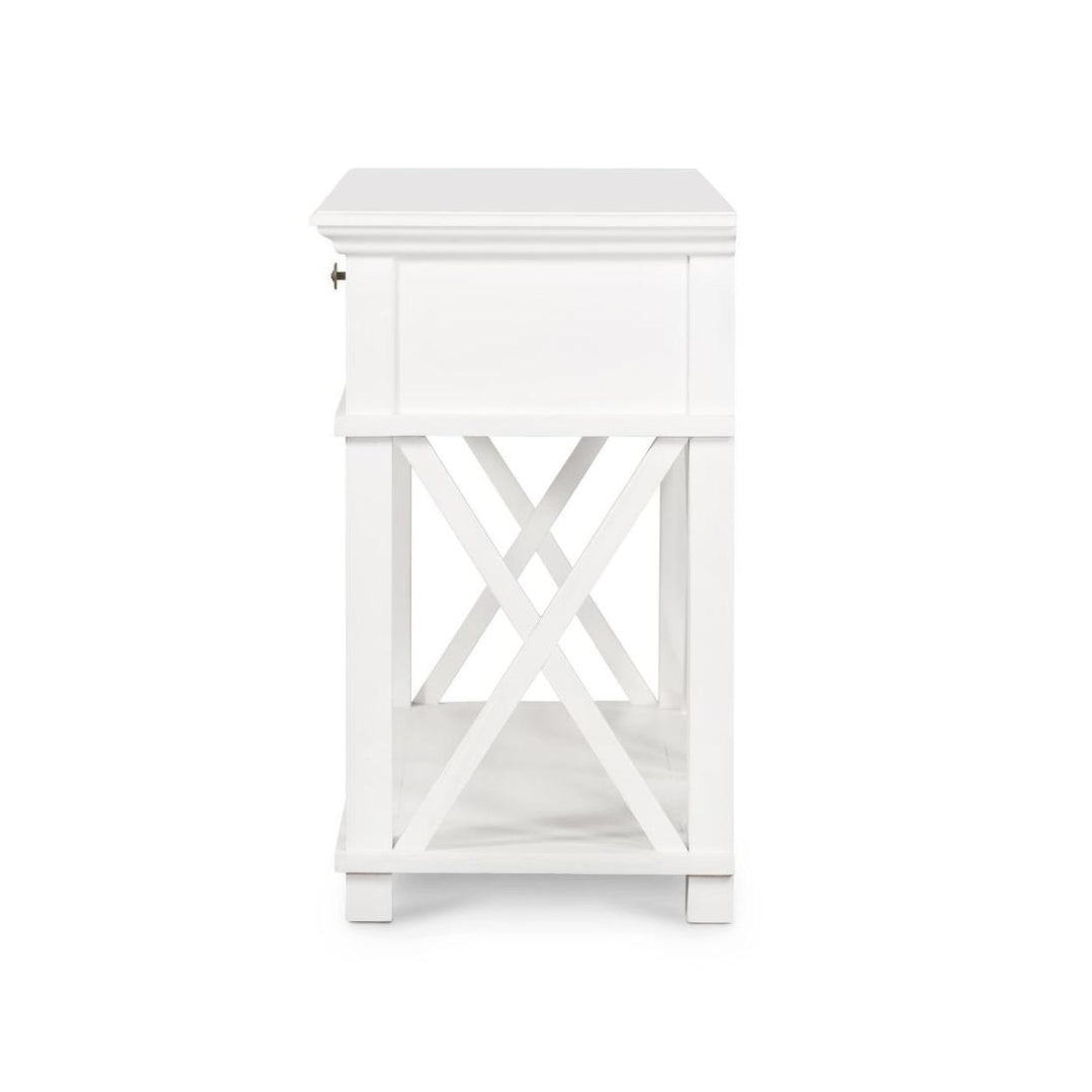 West Beach 2 Drawer Hamptons 130cm Console White