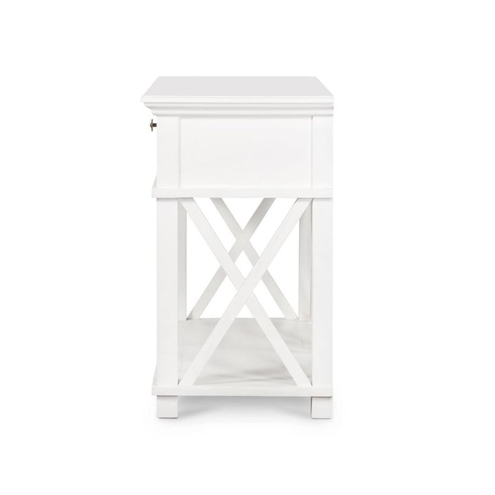 West Beach 2 Drawer Hamptons 130cm Console White