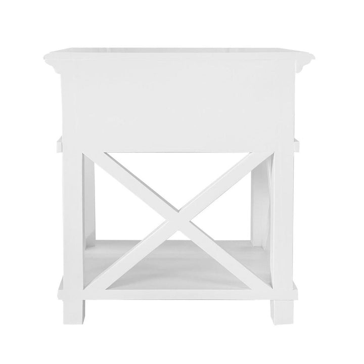 West Beach Hamptons Bedside Table W/Drawer White