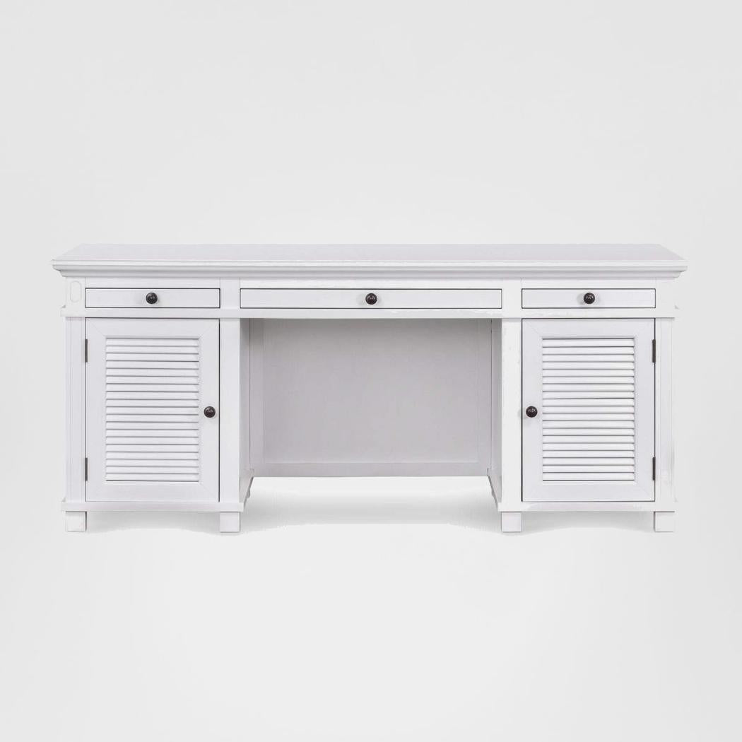 West Beach Hamptons Desk White W/ Shutter Doors