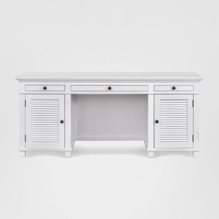 West Beach Hamptons Desk White W/ Shutter Doors