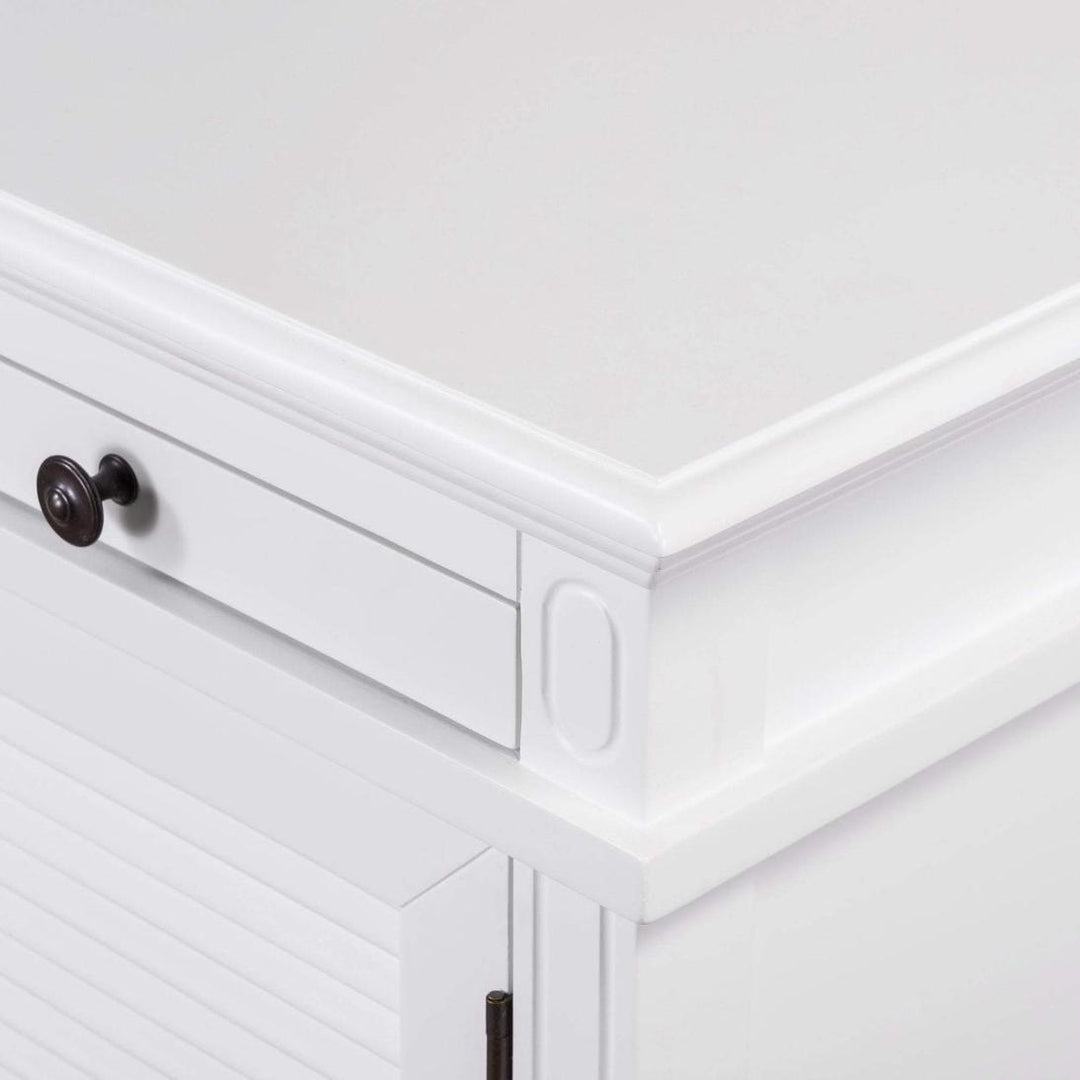 West Beach Hamptons Desk White W/ Shutter Doors