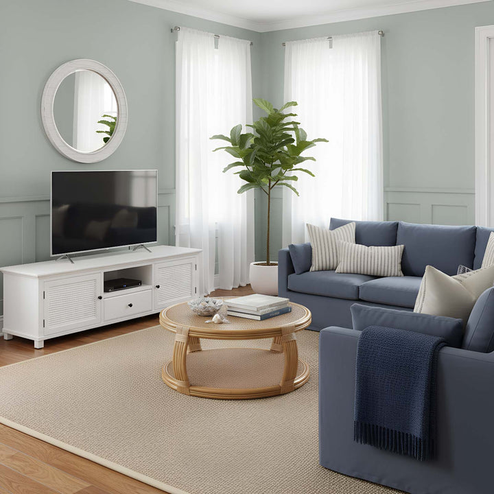 West Beach Hamptons Media Unit White Large