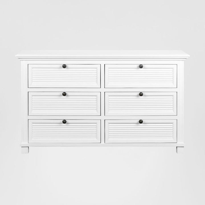 West Beach Chest of 6 Drawers White