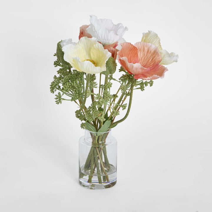 Poppy Arrangement in Vase 36cm