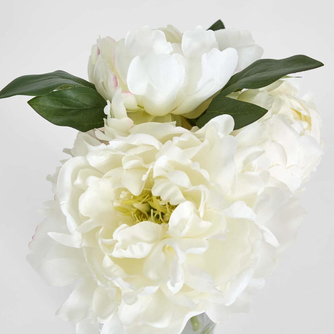 Peony Arrangement in Vase 23cm White