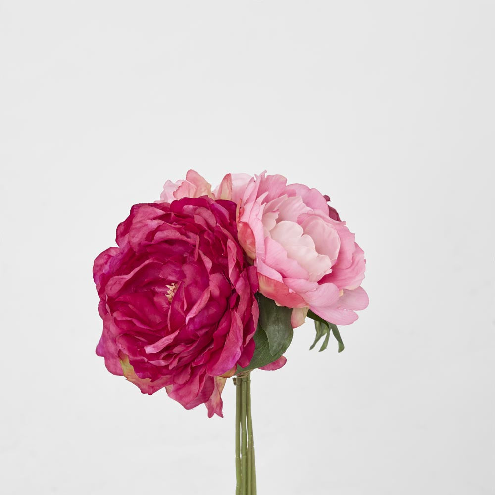 Peony Bouquet Mixed 30cm Fuchsia & Pink