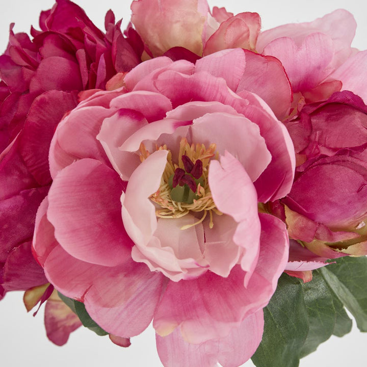 Peony Bouquet Mixed 30cm Fuchsia & Pink